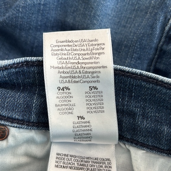 MOTHER Rascal Ankle Snippet Blue Jeans with Raw Hem size 25 - Picture 16 of 16